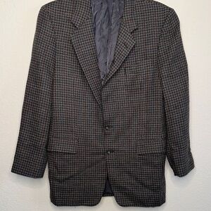 Neiman‎ Marcus Black and Gray Patterned Blazer